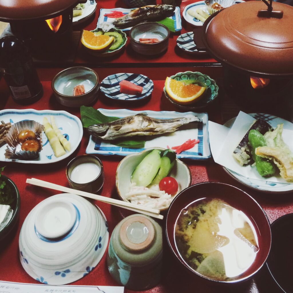 Shirakawa-go UNESCO Minshuku meal