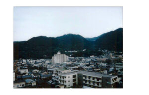 View from hotel room in Beppu, Japan