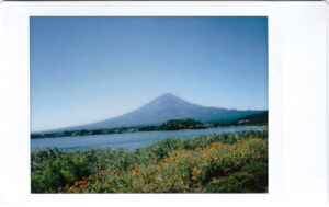 Polaroid of Mt Fuji; Japan