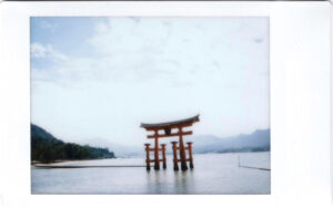 Polaroid of Torii at Miyajima; Hiroshima; Japan
