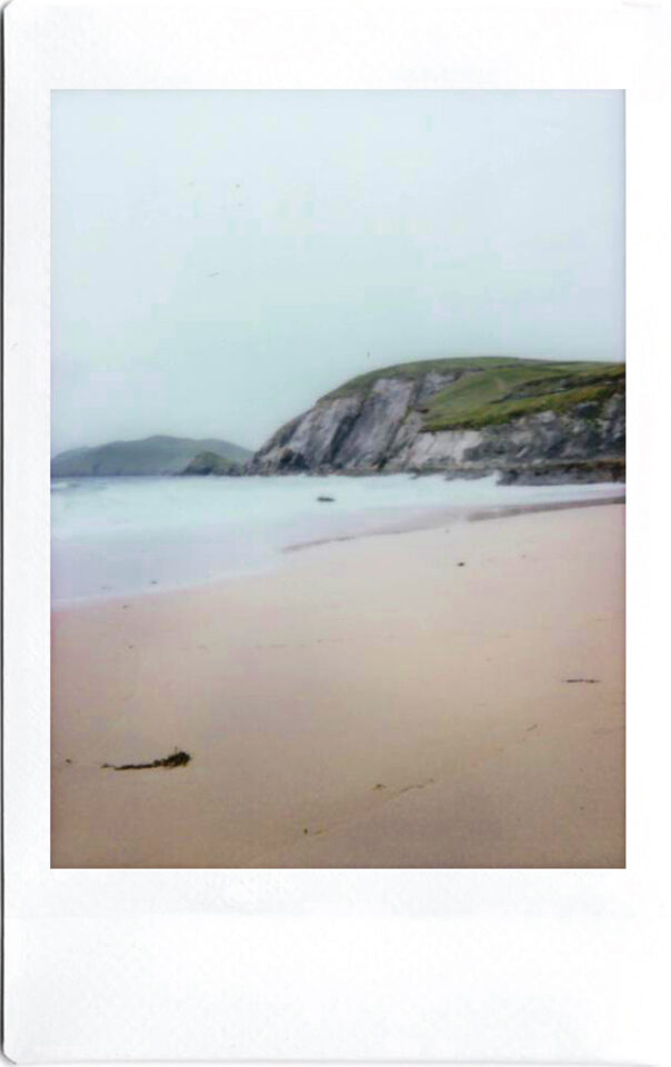 Fujifilm Instax Polaroid of beach atSlea Head Drive; Dingle Peninsula; West Atlantic Way; Ireland