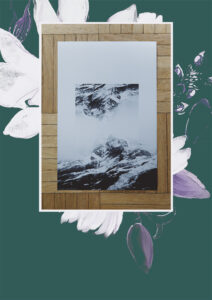 Posterlounge; Berge schwarz/weiss