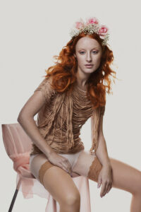Muted Freckles Fashion Editorial with red-haired model