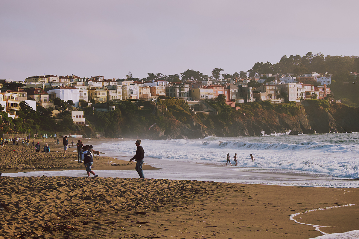 Strand San Francisco bei Sonnenuntergang; Kalifornien