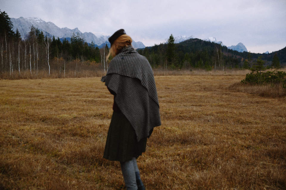 Model in Berg Landschaft