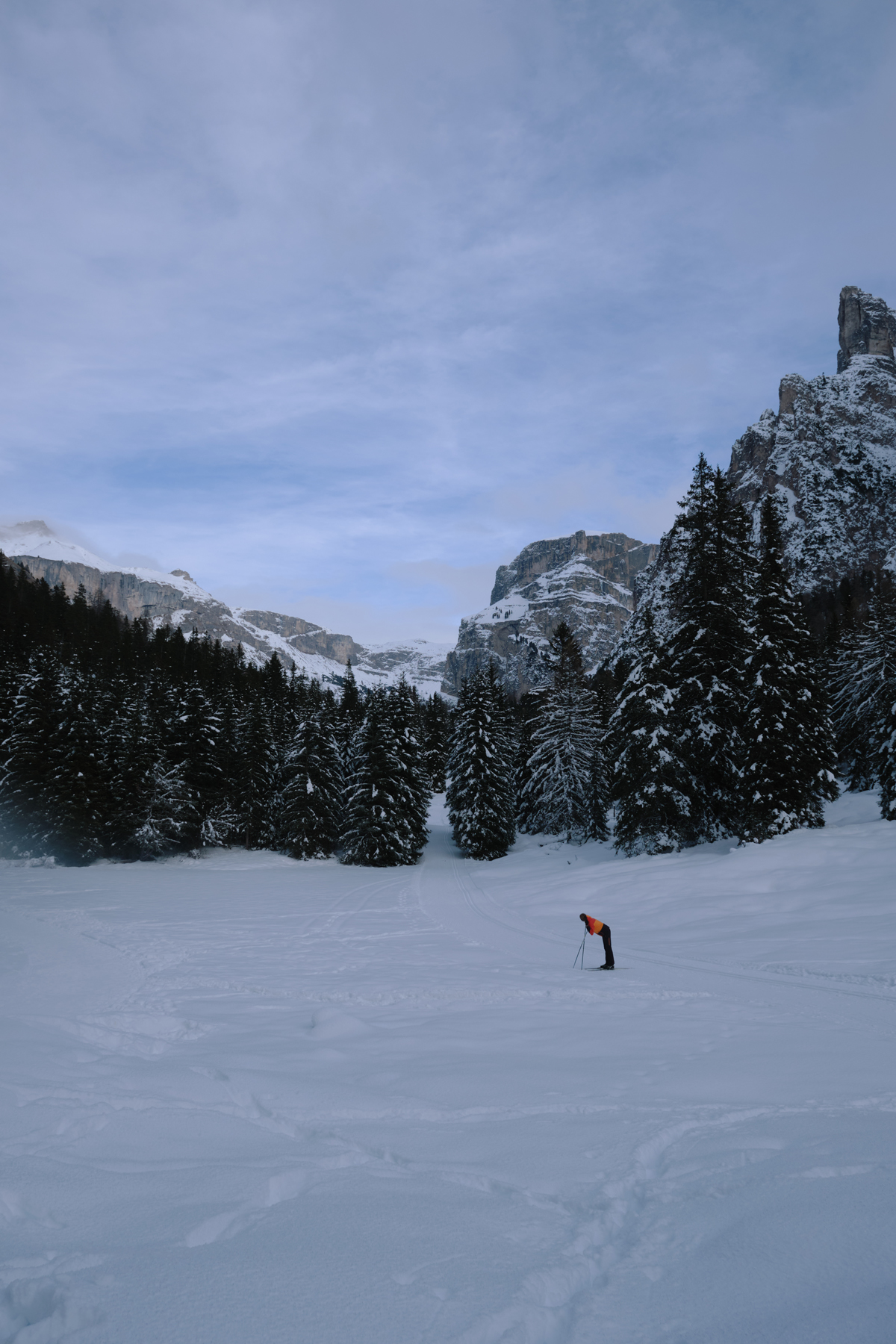 Winterwanderung im Langental, Südtirol, Italien